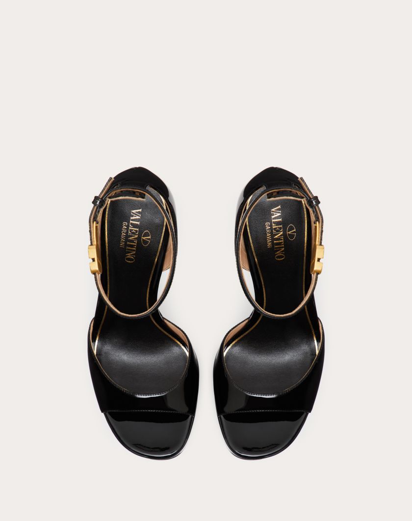 Valentino Handbags Sandalo Con Plateau Valentino Garavani Tan-go In Vernice 155mm per Donna in Nero | Valentino IT Super sconto