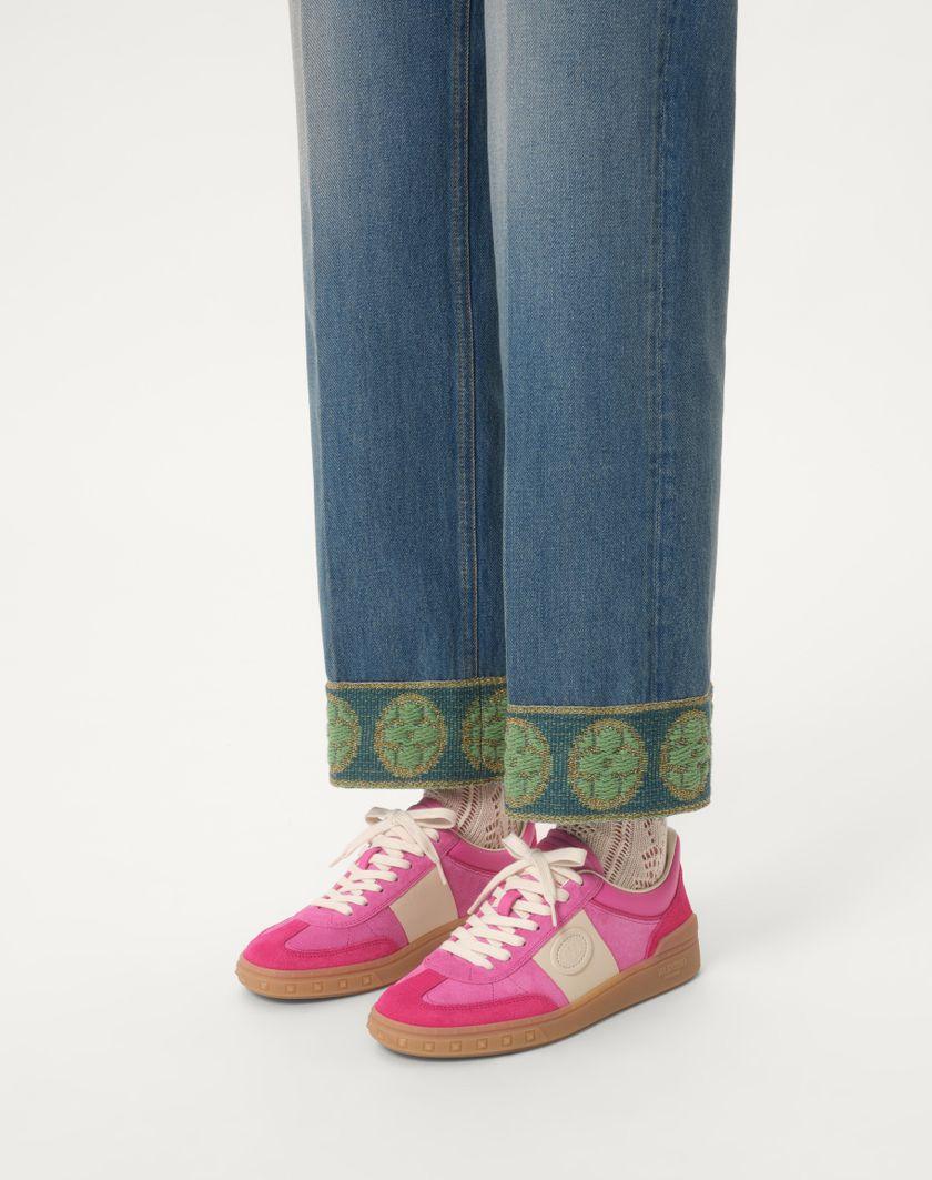 Valentino Handbags Sneaker Upvillage In Crosta per Donna in Sweet Pink/verde/glace | Valentino IT Trasporto libero internazionale