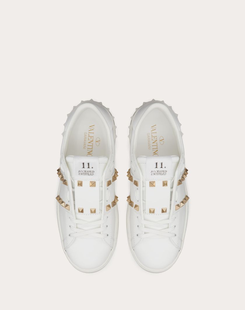 Valentino Handbags Sneaker Rockstud Untitled per Donna in Bianco | Valentino IT Italy