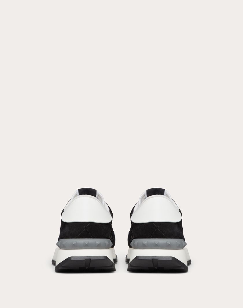 Valentino Handbags Sneaker Lacerunner In Pizzo E Mesh per Donna in Nero/pastel Grey/stone | Valentino IT Negozi Online