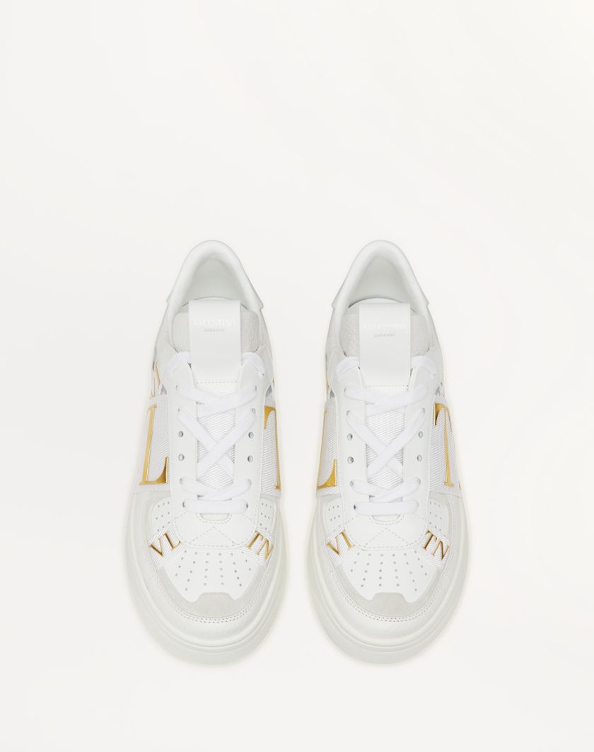 Valentino Handbags Sneaker Vl7n In Vitello E Nastri per Donna in Bianco/antique Brass | Valentino IT Promozione Limitata