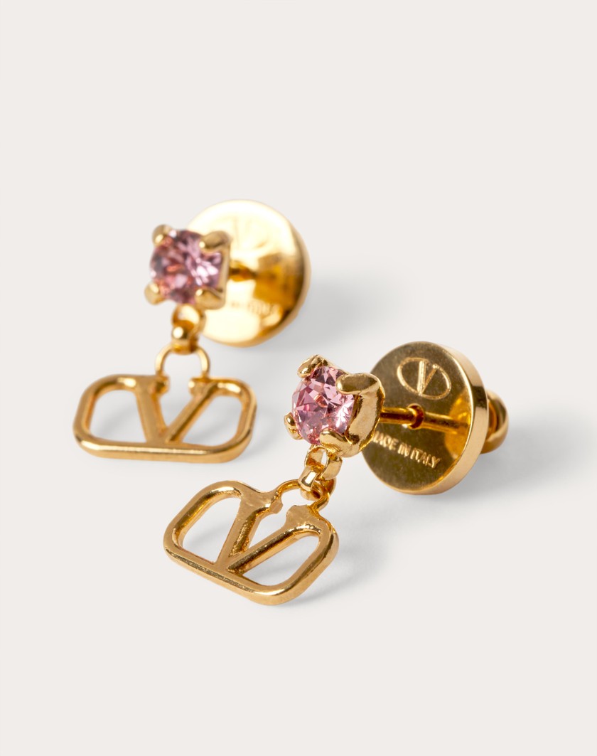 Valentino Handbags Orecchini Vlogo Signature per Donna in Oro/rosa | Valentino IT Saldi Di Fabbrica