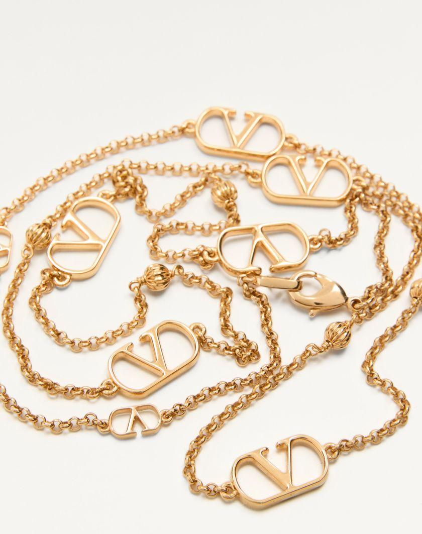 Valentino Handbags Collana Vlogo Signature In Metallo per Donna in Oro | Valentino IT Negozio online di fabbrica