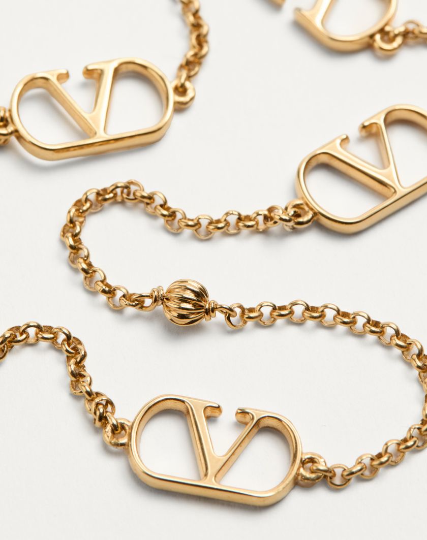 Valentino Handbags Collana Vlogo Signature In Metallo per Donna in Oro | Valentino IT Negozio online di fabbrica