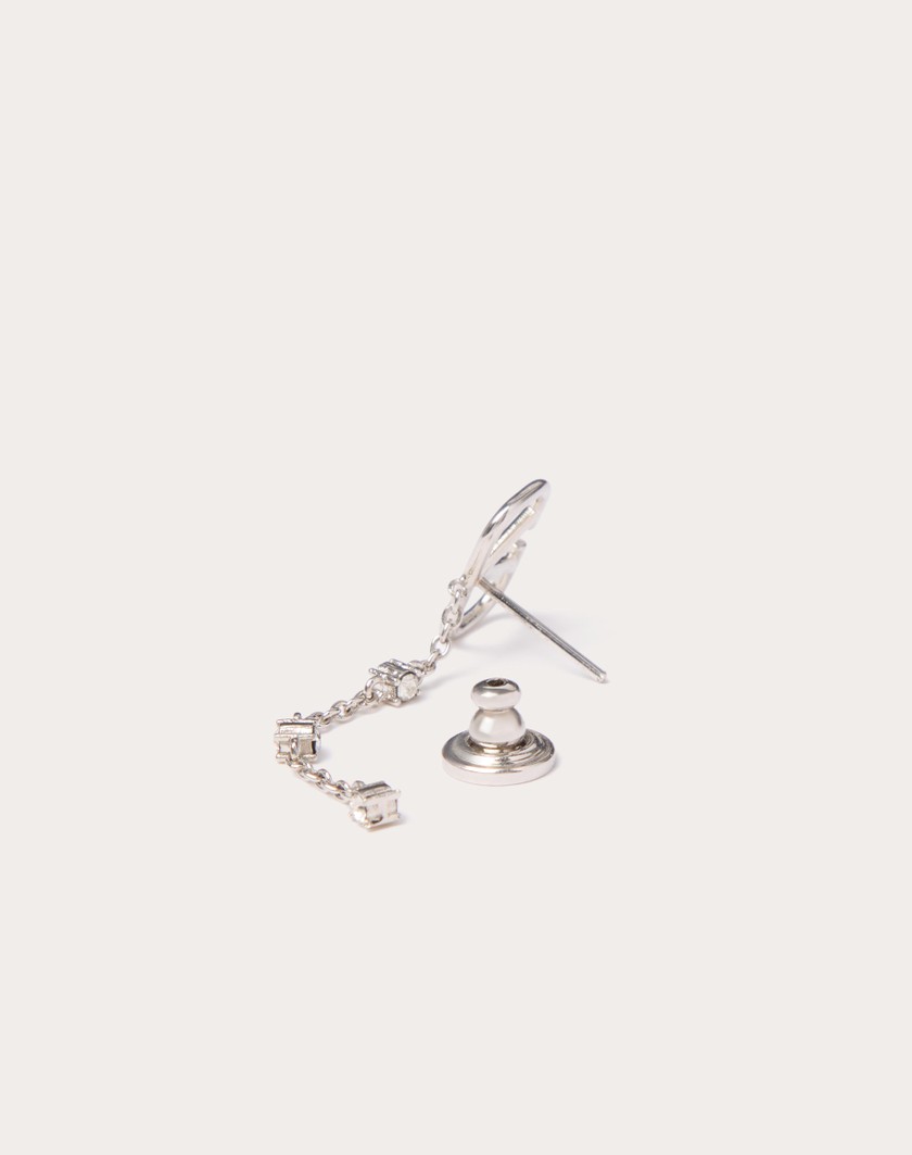 Valentino Handbags Orecchini Vlogo Signature In Metallo E Cristalli Swarovski® per Donna in Oro | Valentino IT Vendite stagionali