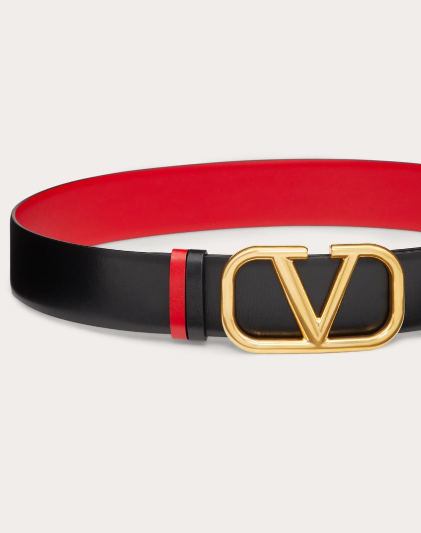Valentino Handbags Cintura Reversibile Vlogo Signature In Vitello Lucido 40 Mm per Donna in Selleria/nero | Valentino IT Offerta migliore
