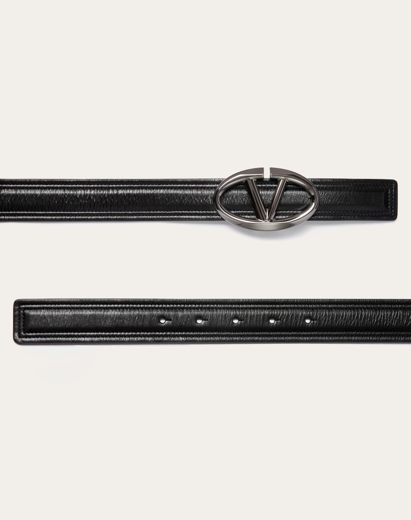 Valentino Handbags Cintura Vlogo The Bold Edition In Vitello Lucido 30 Mm per Donna in Nero | Valentino IT Online Outlet