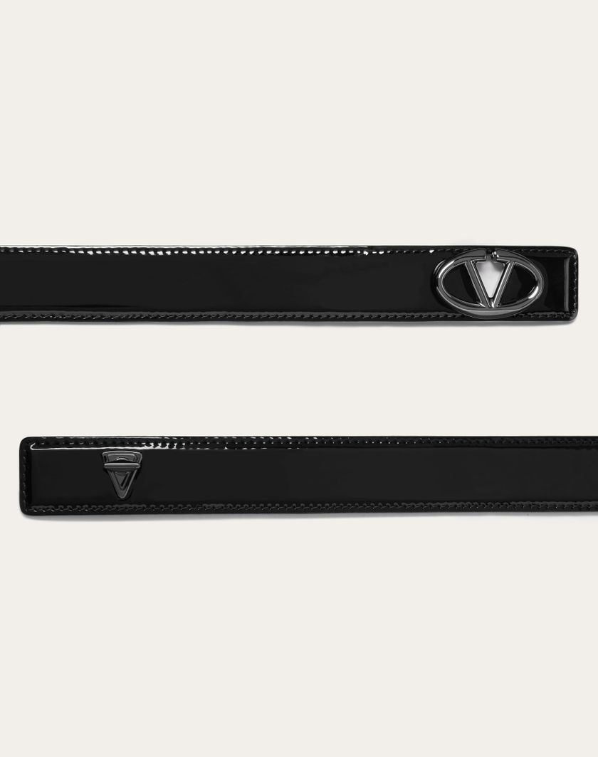 Valentino Handbags Cintura Vlogo The Bold Edition In Vernice 30 Mm per Donna in Nero | Valentino IT Offerta temporanea