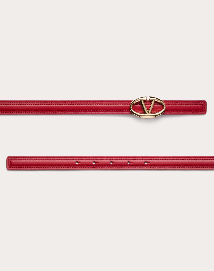 Valentino Handbags Cintura Vlogo The Bold Edition In Vitello Lucido 20 Mm per Donna in Avorio/malva | Valentino IT Comprane uno, ottenene uno gratis