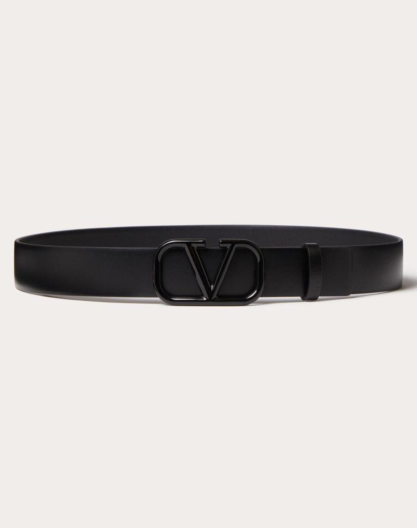 Valentino Handbags Cintura Vlogo Signature In Vitello Lucido 30 Mm per Donna in Nero | Valentino IT Super Saving Price