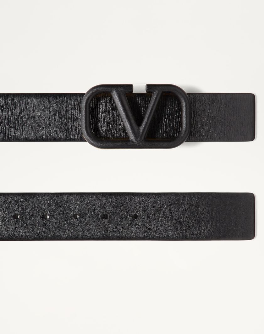 Valentino Handbags Cintura Vlogo Signature In Vitello Lucido 40mm per Donna in Nero | Valentino IT Ultimo giorno