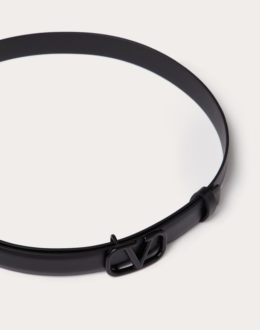 Valentino Handbags Cintura Vlogo Signature In Vitello Lucido 20 Mm per Donna in Nero | Valentino IT Fino al 65% di sconto