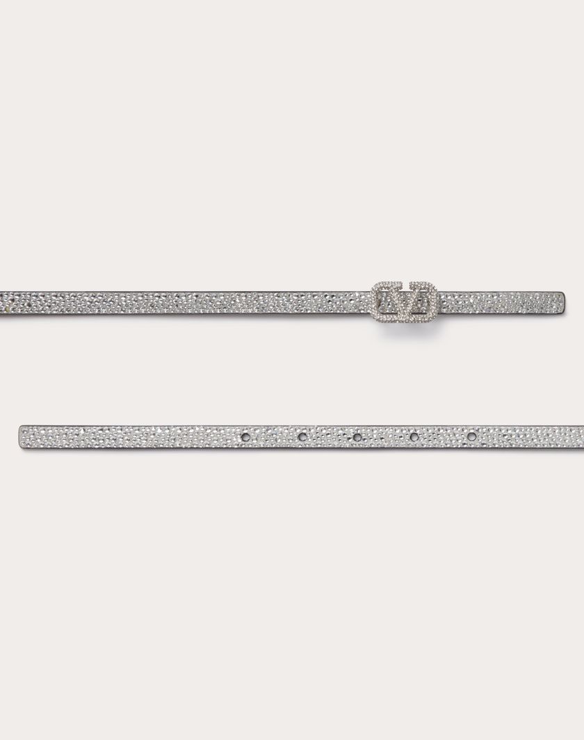 Valentino Handbags Cintura Vlogo Signature Con Cristalli 10 Mm per Donna in Crystal | Valentino IT Offerta speciale della fabbrica