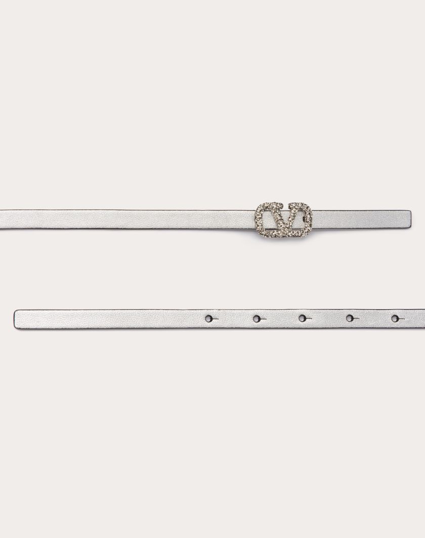 Valentino Handbags Cintura Reversibile Vlogo Signature In Vitello Metallizzato E Vitello Lucido 10 Mm per Donna in Argento | Valentino IT Sostegno trimestrale