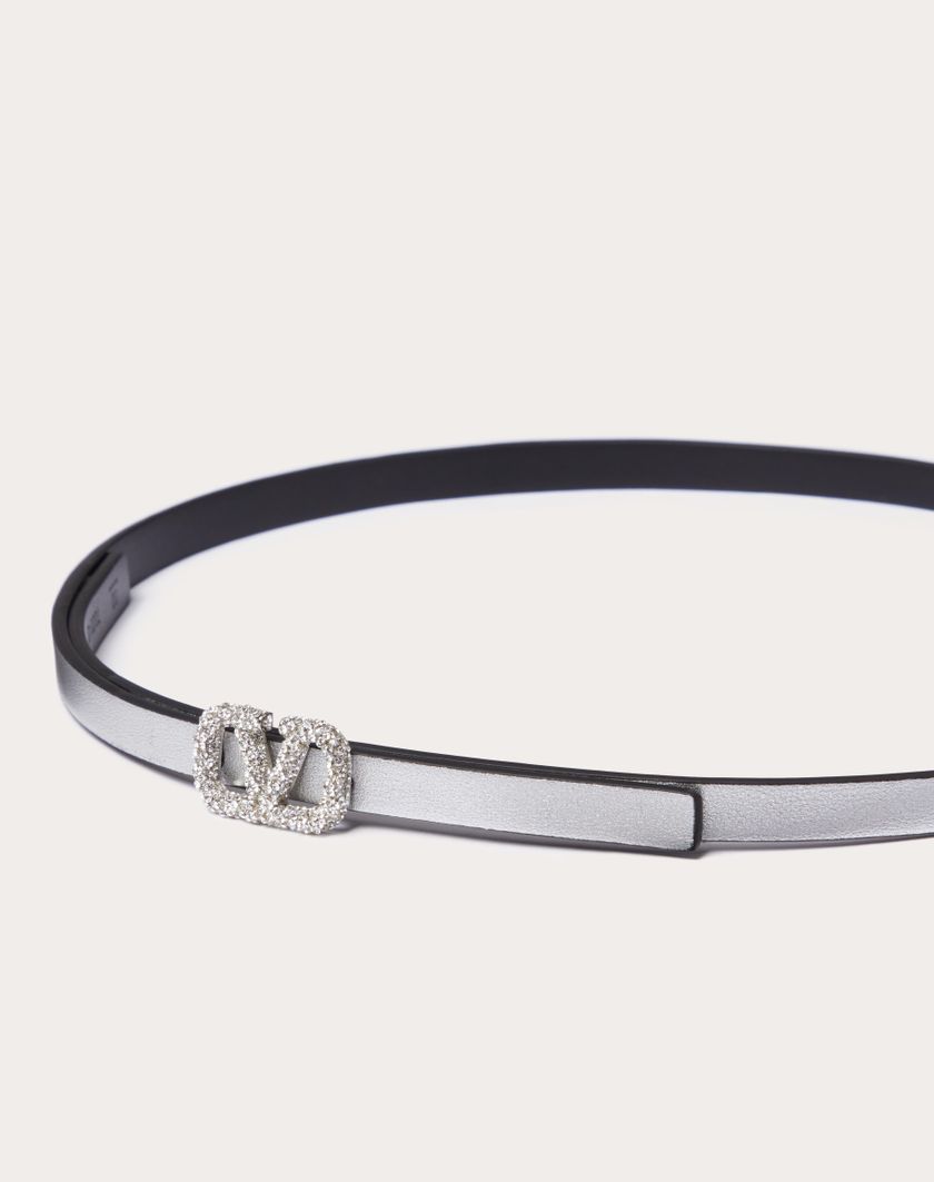 Valentino Handbags Cintura Reversibile Vlogo Signature In Vitello Metallizzato E Vitello Lucido 10 Mm per Donna in Argento | Valentino IT Sostegno trimestrale