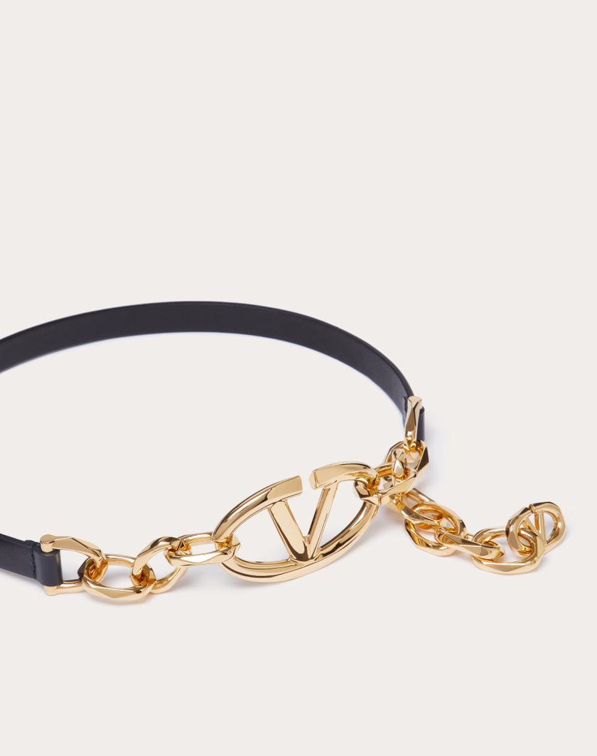 Valentino Handbags Cintura Vlogo The Bold Edition In Vitello Lucido Con Catena per Donna in Nero | Valentino IT Fino al 55% di sconto