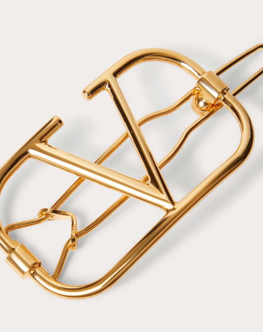 Valentino Handbags Fermaglio Per Capelli Vlogo Signature In Metallo per Donna in Oro | Valentino IT Vendita