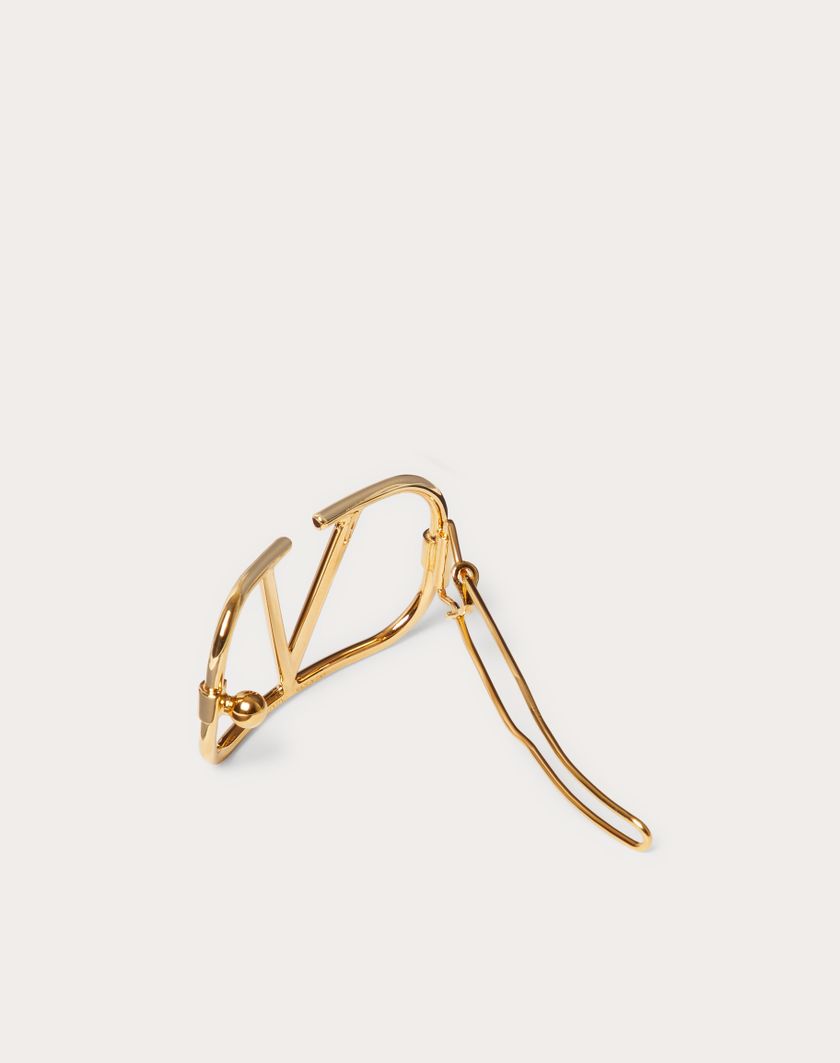 Valentino Handbags Fermaglio Per Capelli Vlogo Signature In Metallo per Donna in Oro | Valentino IT Vendita