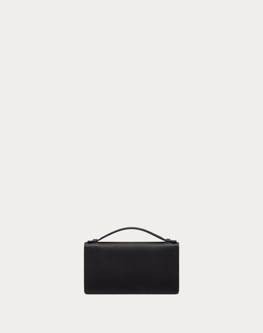 Valentino Handbags Portafoglio Con Catena Vlogo Signature In Vitello Granato per Donna in Nero | Valentino IT Promozione Limitata