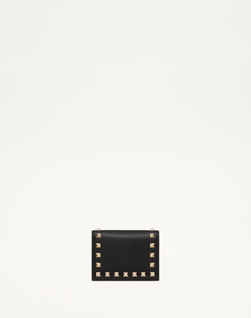 Valentino Handbags Portafoglio Piccolo Rockstud In Vitello Granato per Donna in Poudre | Valentino IT Economico