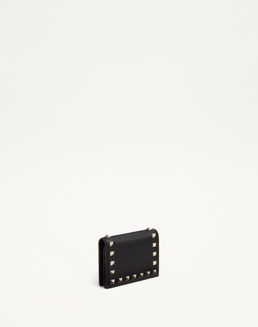 Valentino Handbags Portafoglio Piccolo Rockstud In Vitello Granato per Donna in Rosso V. | Valentino IT Outlet