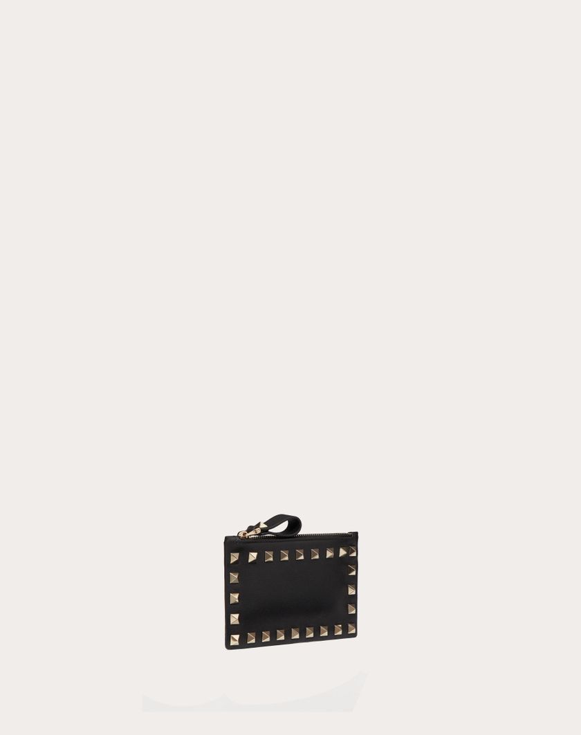 Valentino Handbags Portacarte Con Zip Rockstud In Vitello per Donna in Poudre | Valentino IT I Più Venduti