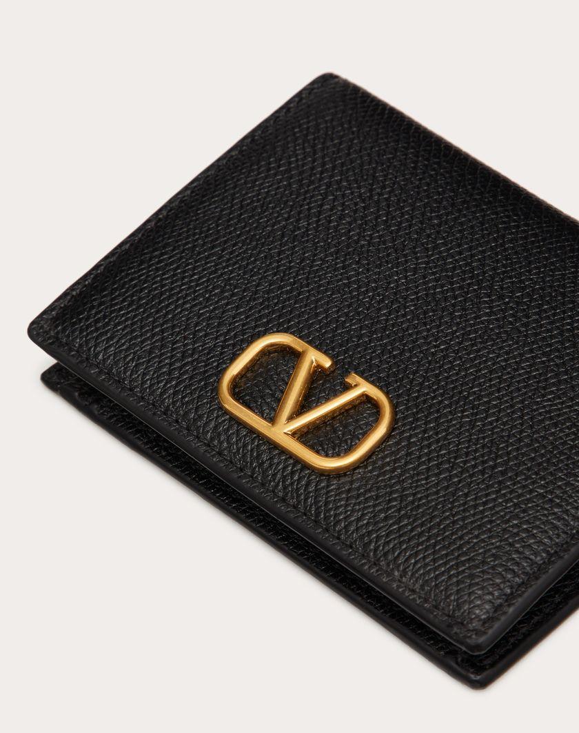 Valentino Handbags Portafoglio Compatto Vlogo Signature In Vitello Granato per Donna in Blu Porcellana | Valentino IT Spedizione gratuita