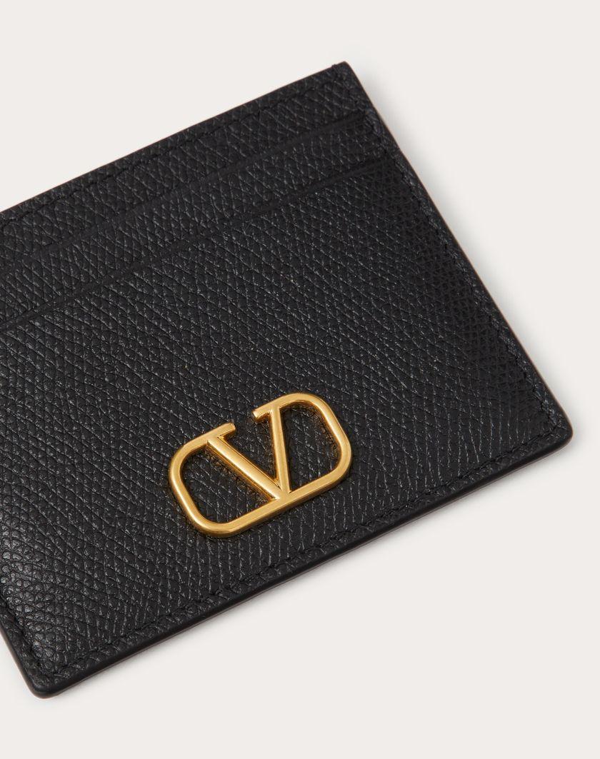 Valentino Handbags Portacarte Vlogo Signature In Vitello Granato per Donna in Nero | Valentino IT Comprare a buon mercato