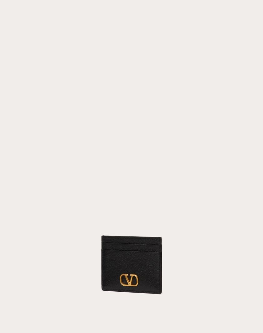 Valentino Handbags Portacarte Vlogo Signature In Vitello Granato per Donna in Nero | Valentino IT Comprare a buon mercato