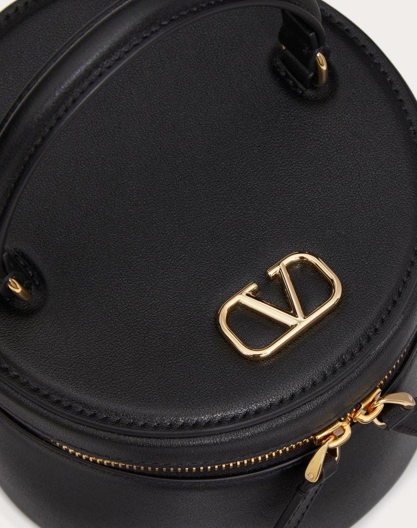 Valentino Handbags Mini Vanity Porta Gioielli Vlogo Signature In Vitello per Donna in Nero | Valentino IT Fornitura limitata