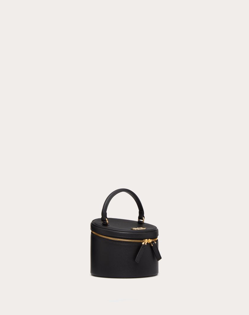 Valentino Handbags Mini Vanity Porta Gioielli Vlogo Signature In Vitello per Donna in Nero | Valentino IT Fornitura limitata