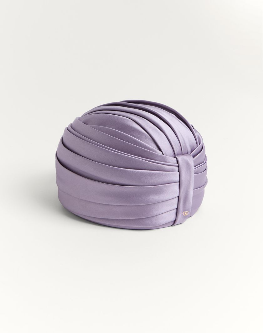 Valentino Handbags Turbante Rigido In Seta per Donna in Blue/oro | Valentino IT Offerta esclusiva
