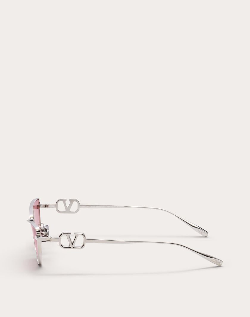 Valentino Handbags Vlogo Sign Occhiale Cat-eye In Titanio in Bordeaux | Valentino IT Vendita calda