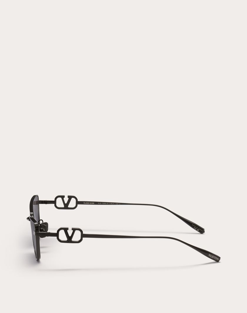 Valentino Handbags Vlogo Sign Occhiale Cat-eye In Titanio in Grigio Scuro | Valentino IT Offerta migliore