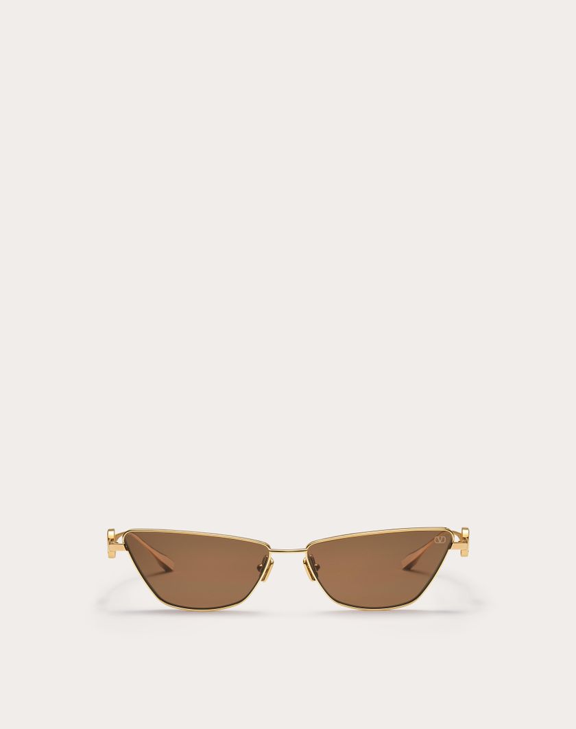 Valentino Handbags Vlogo Sign Occhiale Cat-eye In Titanio in Marrone | Valentino IT Latest fashion