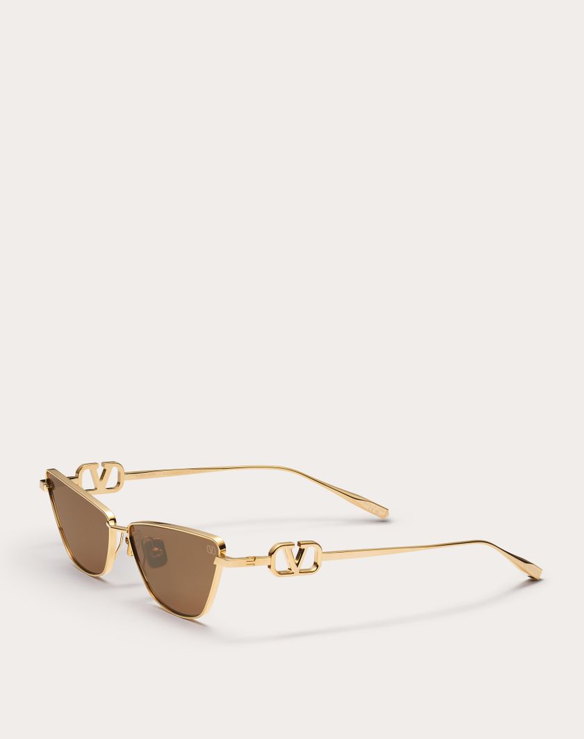 Valentino Handbags Vlogo Sign Occhiale Cat-eye In Titanio in Marrone | Valentino IT Latest fashion