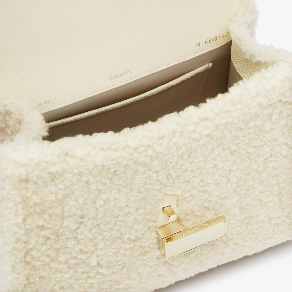﻿Valextra BORSA PICCOLA ISIDE MONTONE/VITELLO VS ORO CHIARO Saldi Di Fabbrica