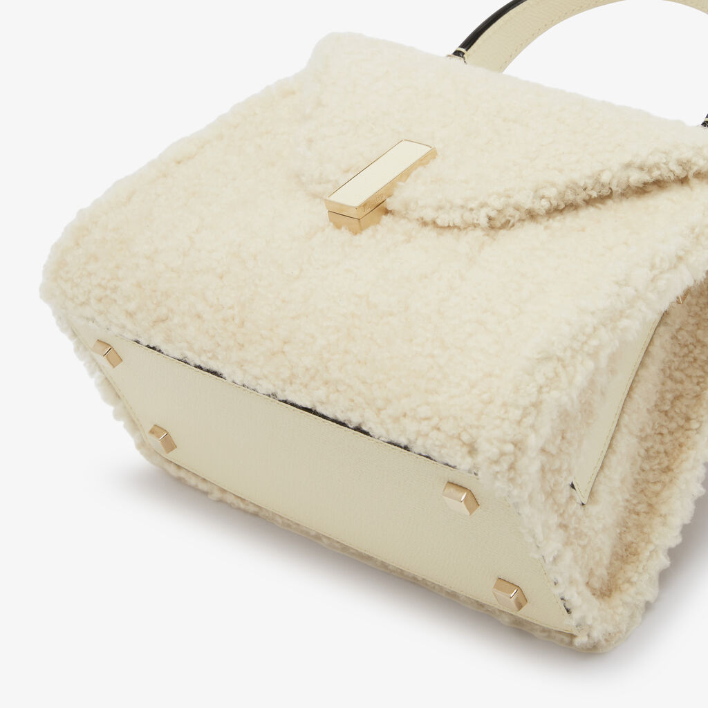 ﻿Valextra BORSA PICCOLA ISIDE MONTONE/VITELLO VS ORO CHIARO Saldi Di Fabbrica