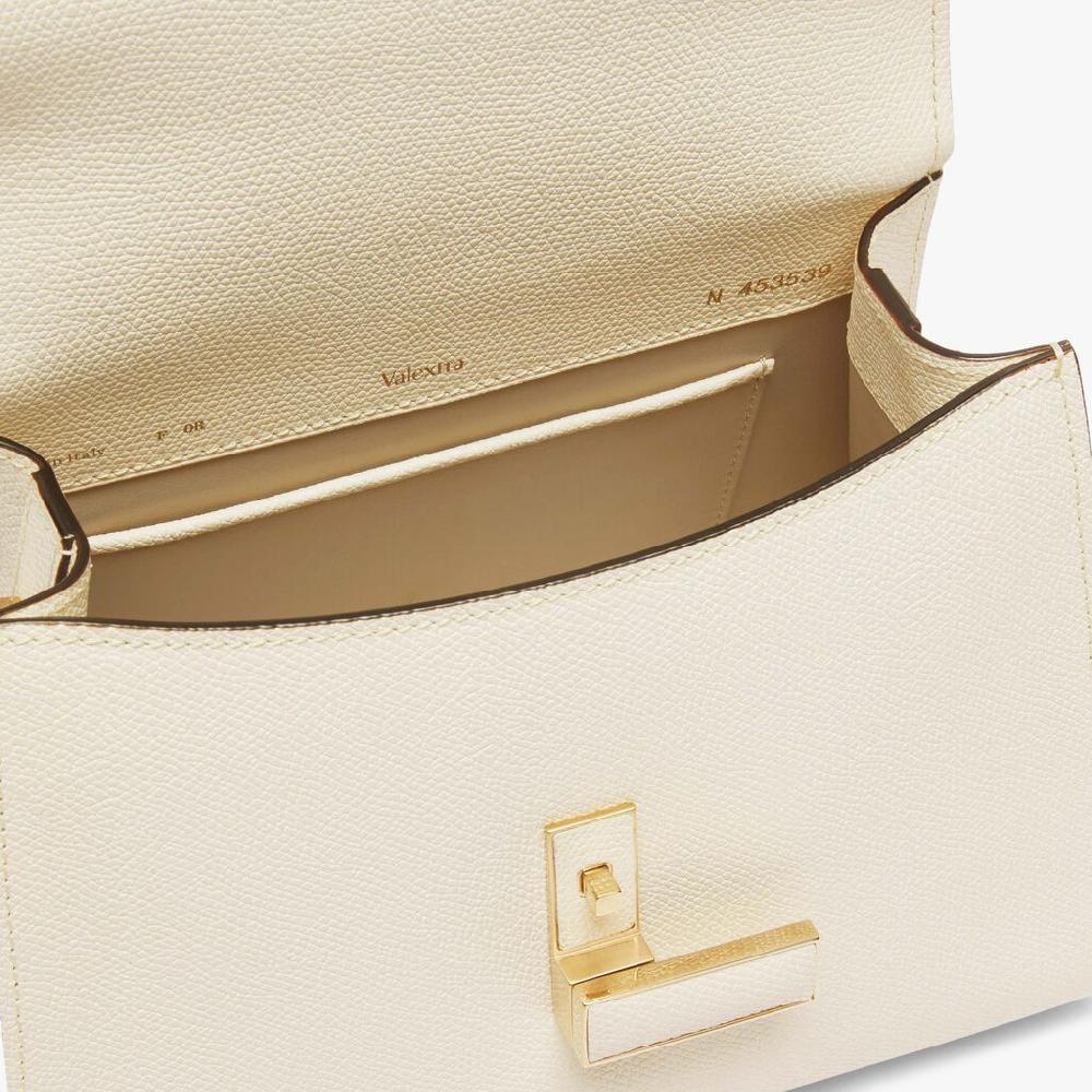Valextra Iside: Borsa a mano Mini in Pelle Bianca | Valextra Italia
