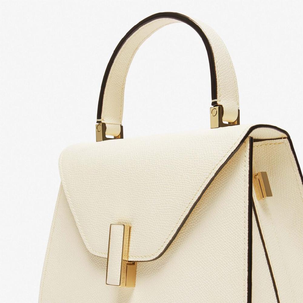 Valextra Iside: Borsa a mano Mini in Pelle Bianca | Valextra Italia