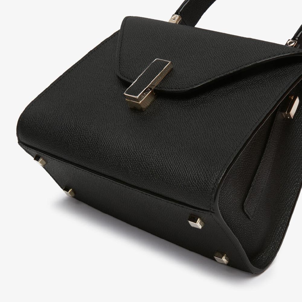 Valextra Borsa a mano Mini in Pelle Nera | Valextra Iside In Linea