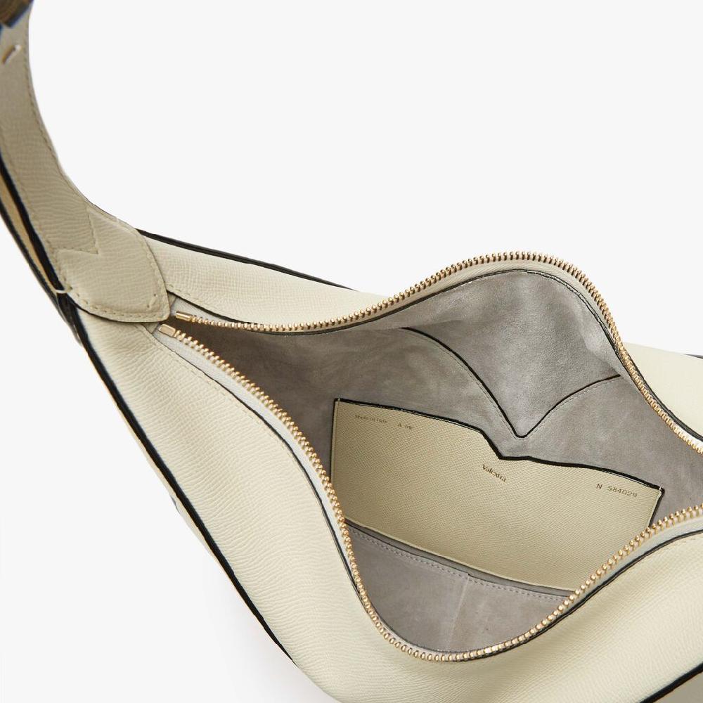 Valextra Borsa hobo da Donna di Lusso in pelle Bianca | Valextra Vivi Nuovo