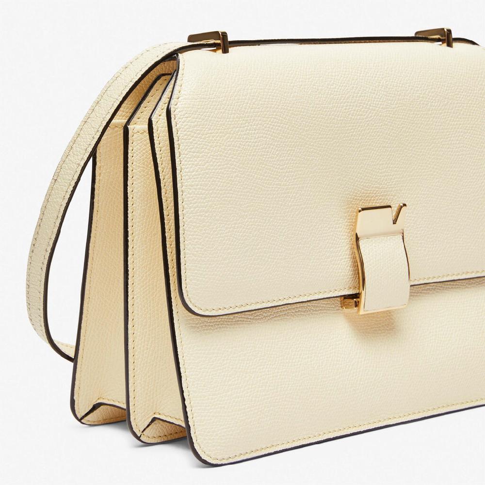 Valextra Borsa postina Media in Pelle Bianca | Valextra NoLo Vendita