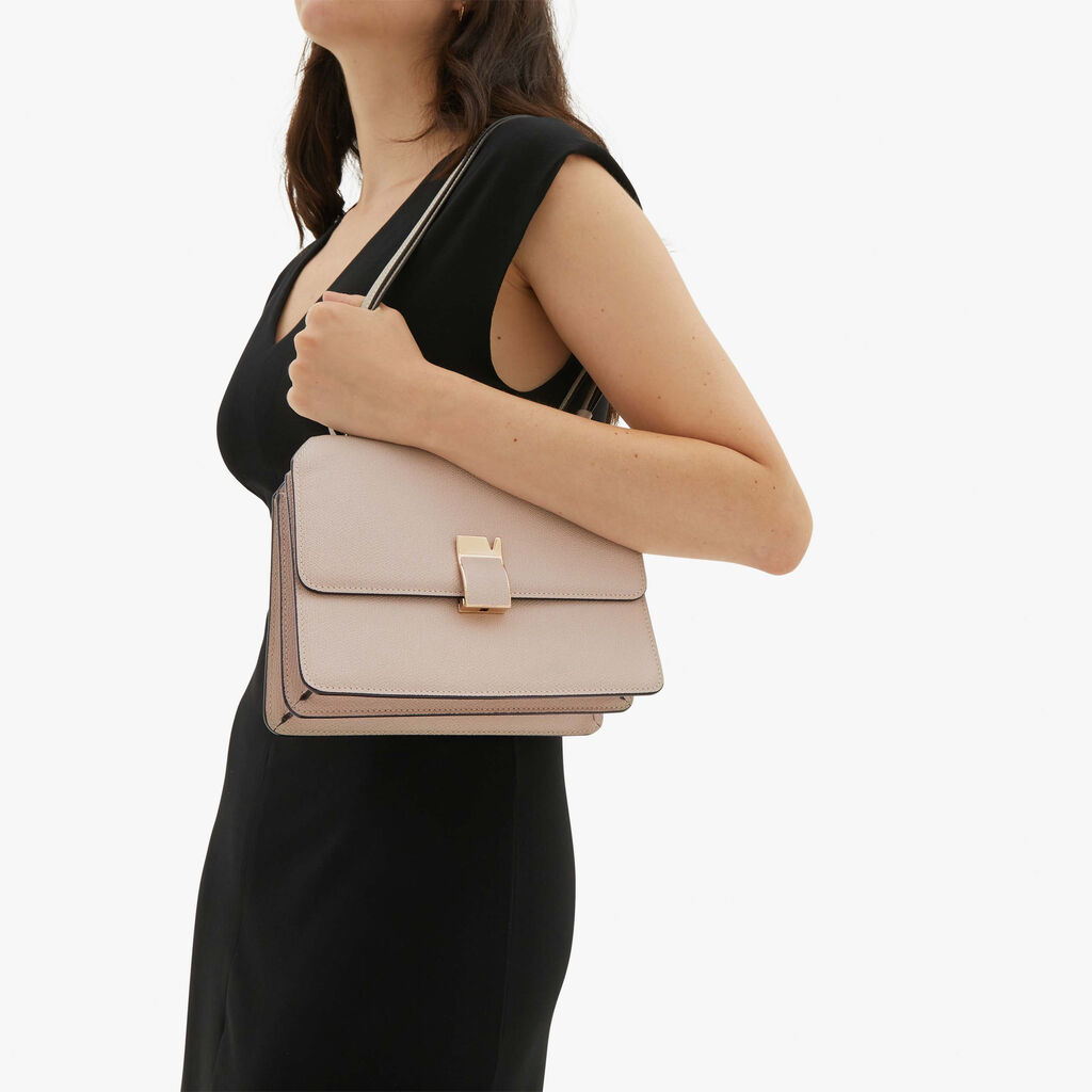 Valextra Borsa a tracolla Media in Pelle Rosa Nude | Valextra NoLo Promozione