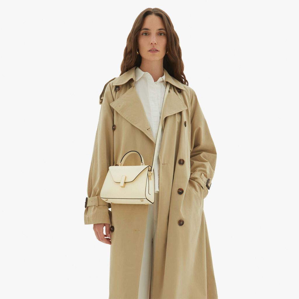 Valextra Borsa a mano Micro in Pelle Bianca | Valextra Iside Soddisfazione Garantita