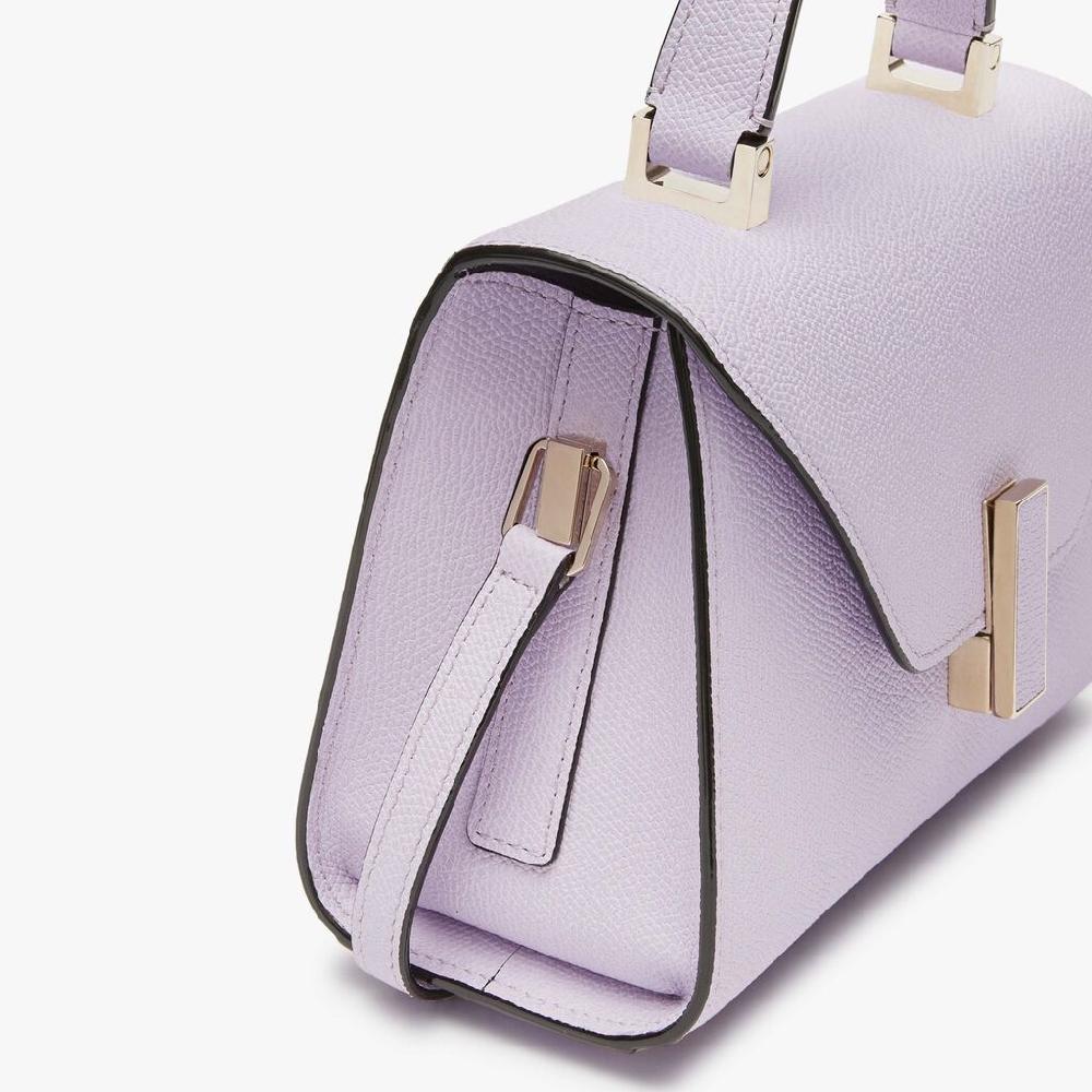 Valextra Borsa a tracolla Donna di Lusso in Pelle Lilla | Valextra Iside Qualità Garantita