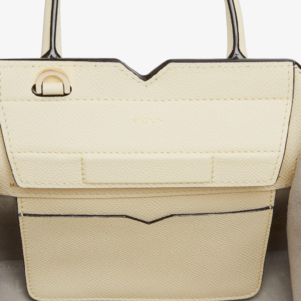Valextra Borsa a Tracolla Milano Micro | Pelle di vitello Millepunte Soft | Bianco Pergamena | Valextra Affare Del Giorno