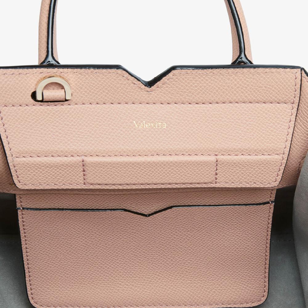 Valextra Borsa a Tracolla Milano Micro | Pelle di vitello Millepunte Soft | Rosa Bonne Mine | Valextra Sottocosto
