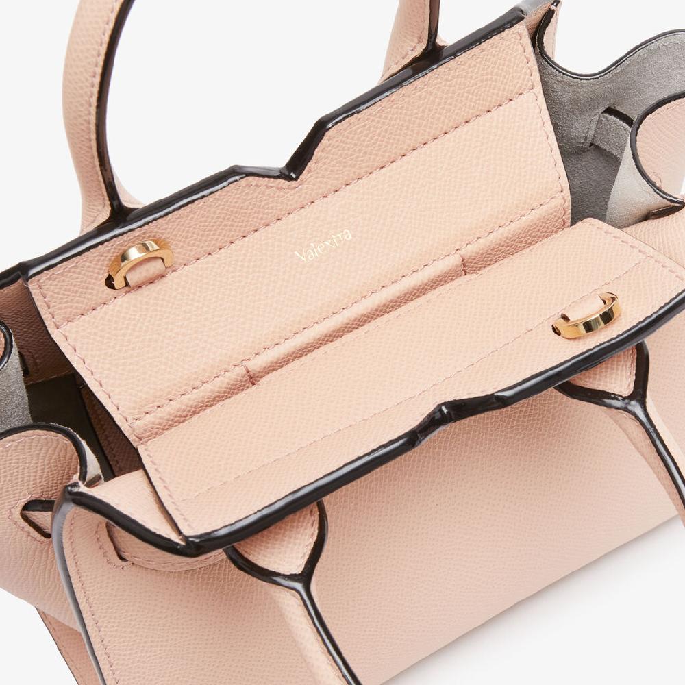 Valextra Borsa a Tracolla Milano Micro | Pelle di vitello Millepunte Soft | Rosa Bonne Mine | Valextra Sottocosto