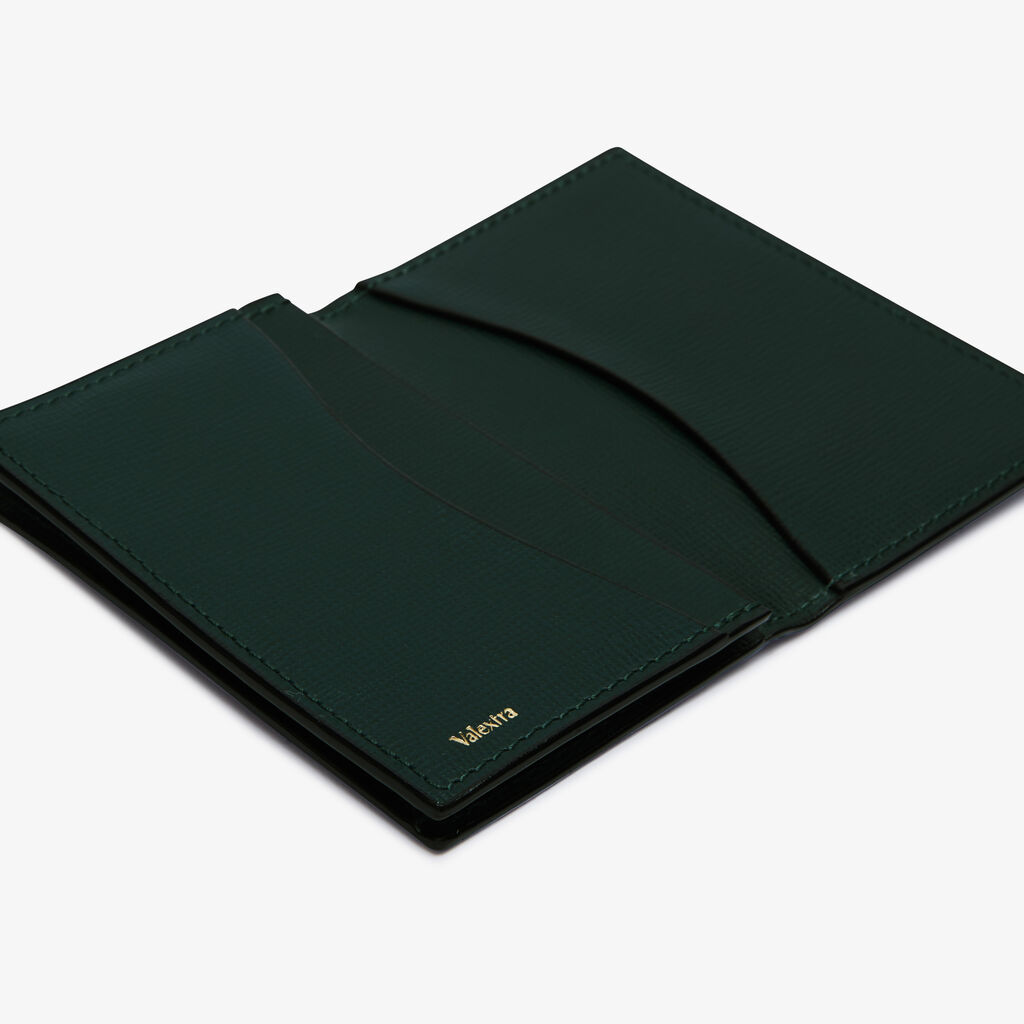 Valextra Porta carte di credito elegante in Pelle Verde | Valextra Online
